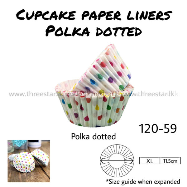 Polka dotted cupcake cases