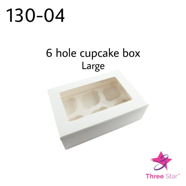 6 hole cupcake box L