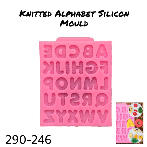 Knitted Alphabet silicon Mould 246