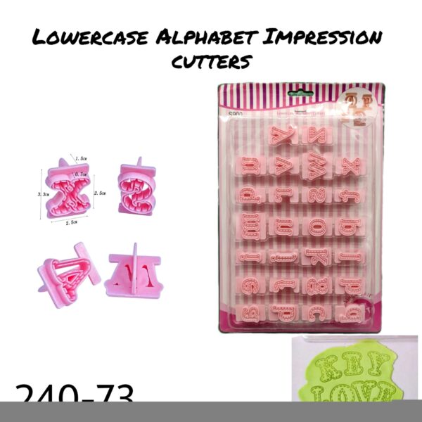 Lowercase Alphabet Impression Cutter Set