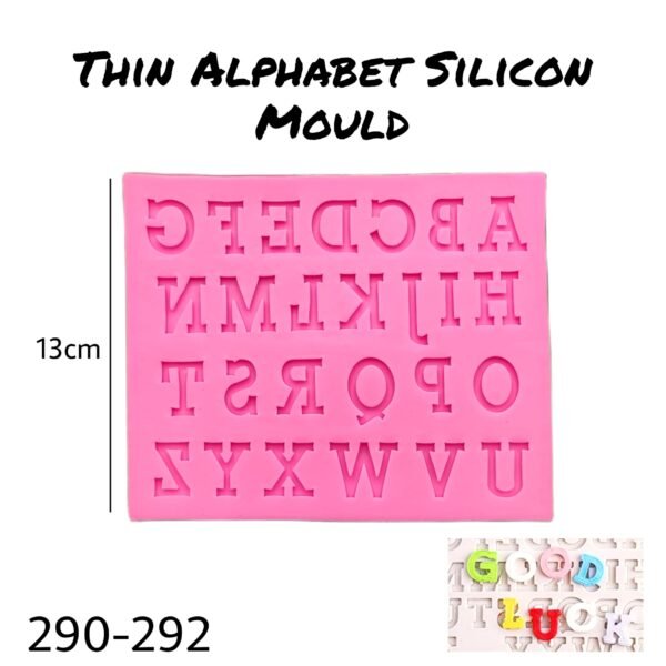 Thin alphabet Silicon Mould 292