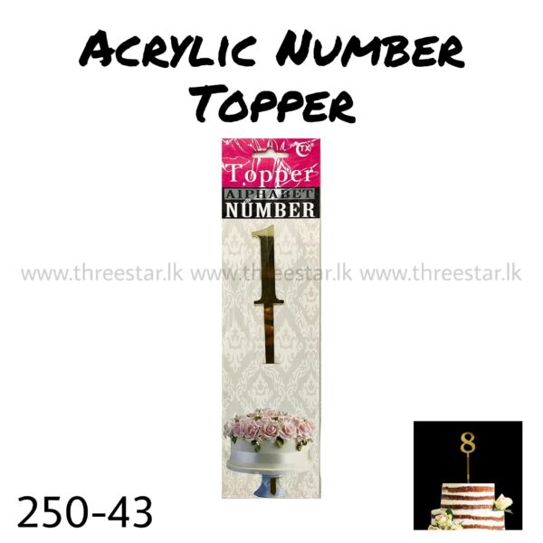 Acrylic Number Topper 1