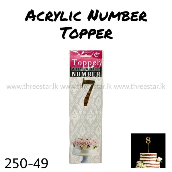Acrylic Number Topper 7